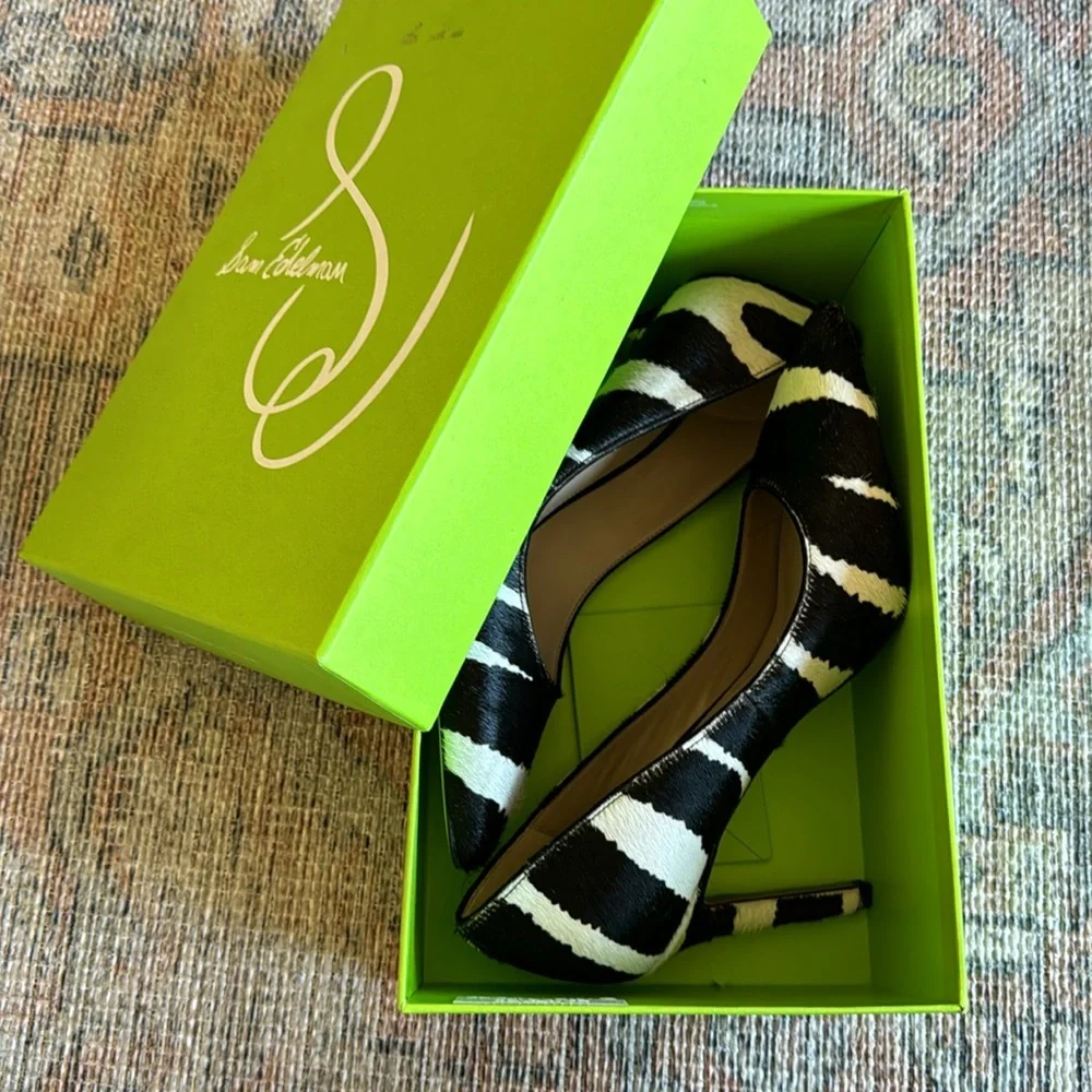 🆕 Sam Edelman Hazel Pointed Toe Pump Zebra Brahma